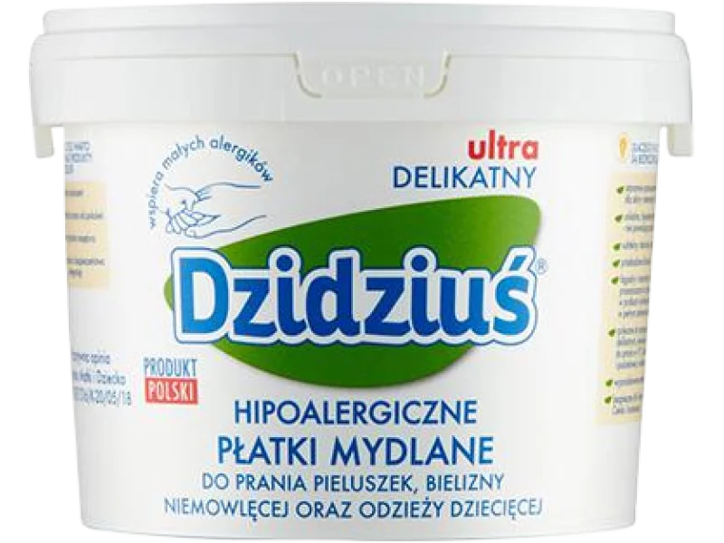 DZIDZIUŚ Hipoalergiczne płatki mydlane, płyn do prania, 400 g