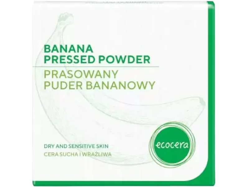 Ecocera prasowany puder bananowy dla cery suchej i wrażliwej, 10 g
