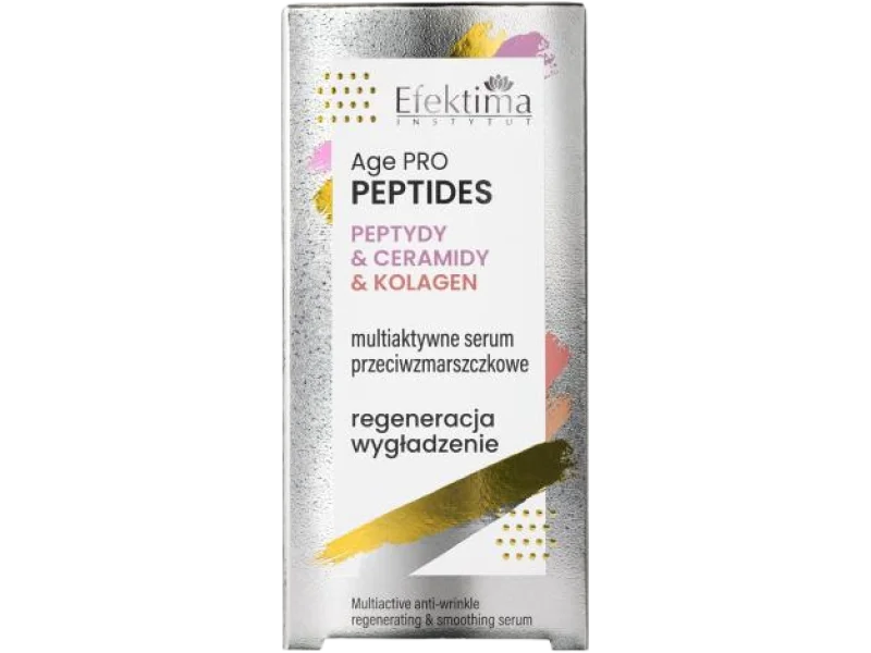 EFEKTIMA Age Pro Peptides Multiaktywne serum przeciwzmarszczkowe Peptydy & Ceramidy & Kolagen Regeneracja Wygładzenie, 30 ml