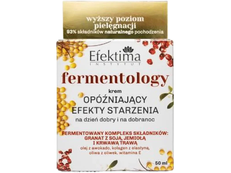 Efektima Fermentology Krem opóźniający efekty starzenia na dzień dobry i dobranoc, 50 ml