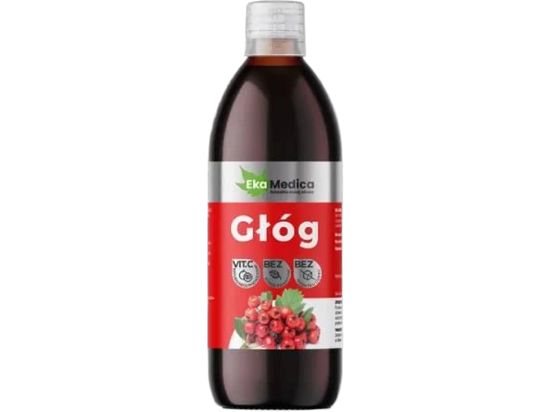 EkaMedica 2 soki głóg bez cukru, płyn, 500 ml