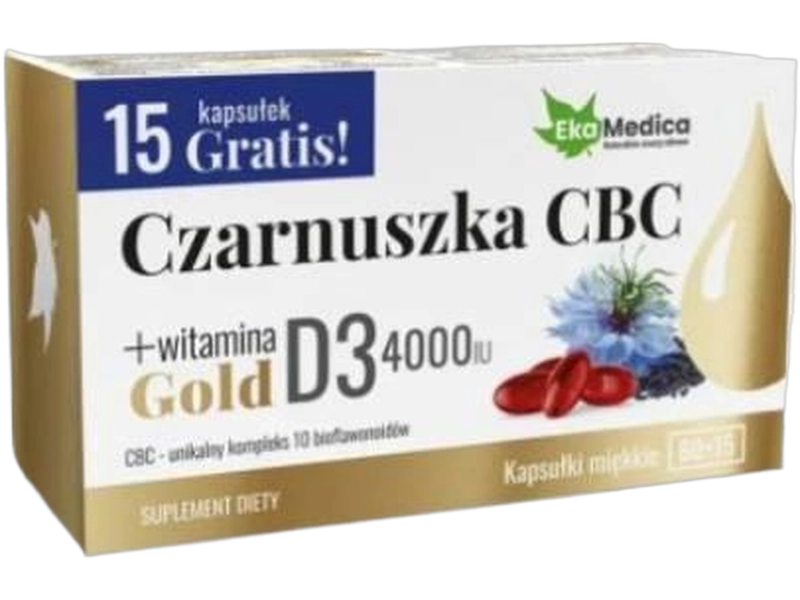 EkaMedica Czarnuszka CBC Gold, kapsułki miękkie, 75 kaps.