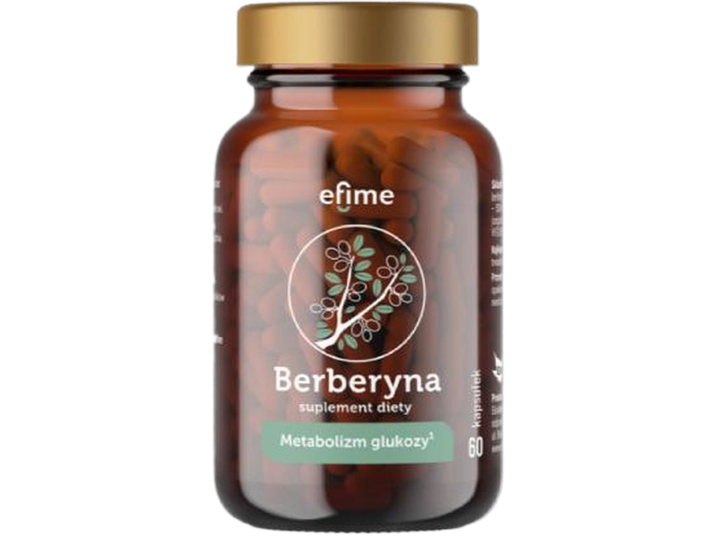 EkaMedica Efime berberyna metabolizm glukozy, kapsułki, 475 mg, 60 kaps.