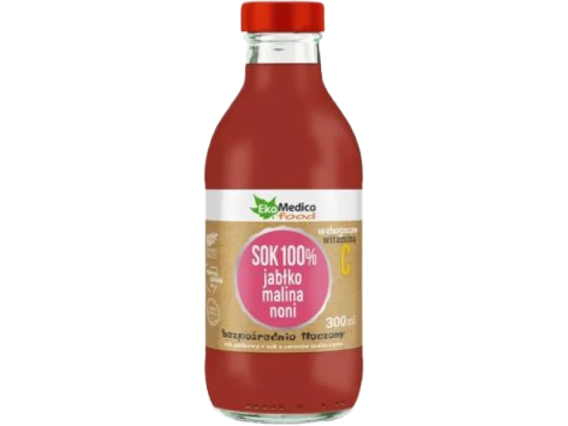 Ekamedica Jabłko malina noni, sok, 75 mg, 300 ml