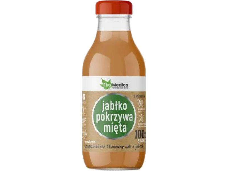 EkaMedica Jabłko pokrzywa mięta Sok, płyn, 300 ml