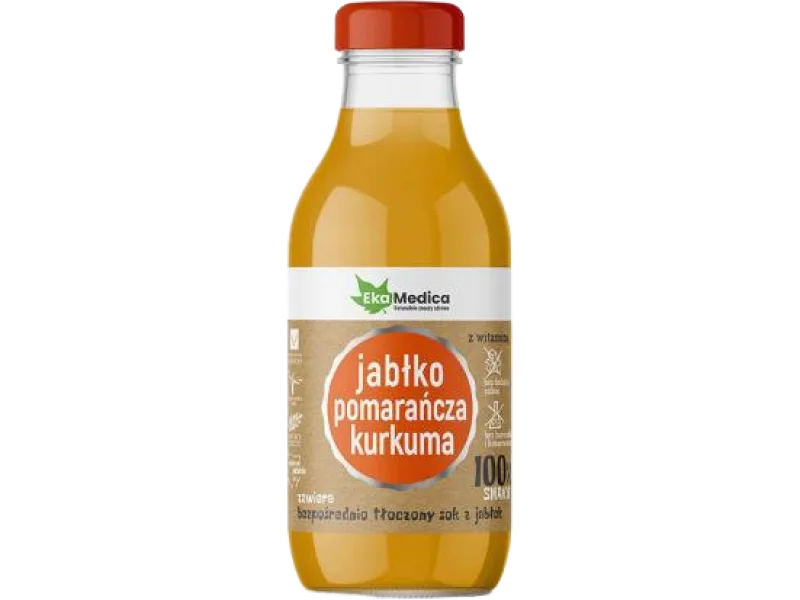 EkaMedica Jabłko pomarańcza kurkuma, płyn, 75 mg, 300 ml