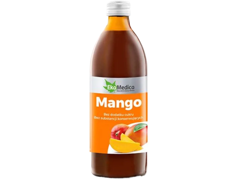 EKAMEDICA Sok z owoców mango 100%, płyn, 500 ml