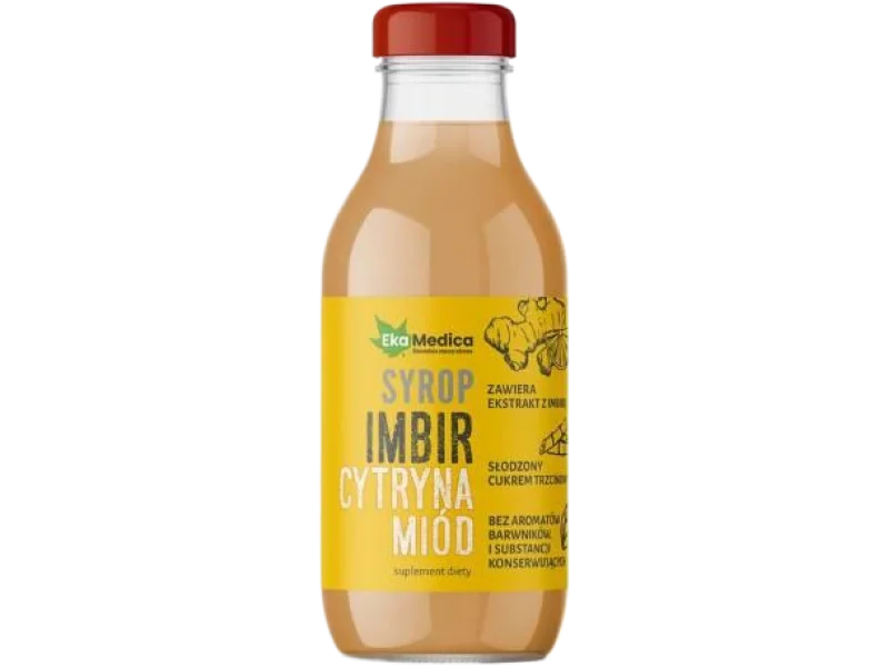 EKAMEDICA Syrop Imbir, Cytryna, Miód, 1,25 mg/ml, 300 ml