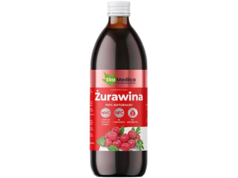 Ekamedica żurawina NFC sok NFC 100%, płyn, 500 ml