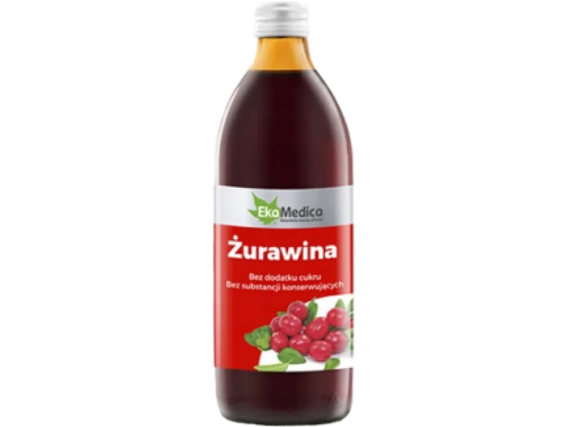 EkaMedica Żurawina Sok 100%, płyn doustny, 500 ml