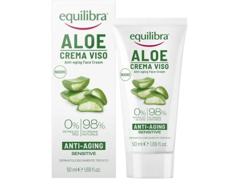 Equilibra Aloesowy krem do twarzy przeciwstarzeniowy, 50 ml
