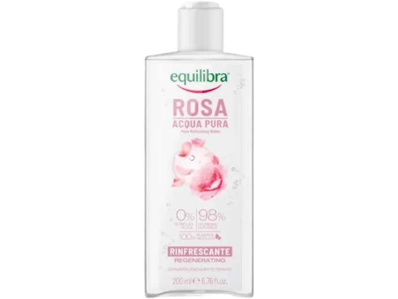 EQUILIBRA Rosa Czysta woda różana orzeźwiająca z różą damasceńską, płyn, 200 ml