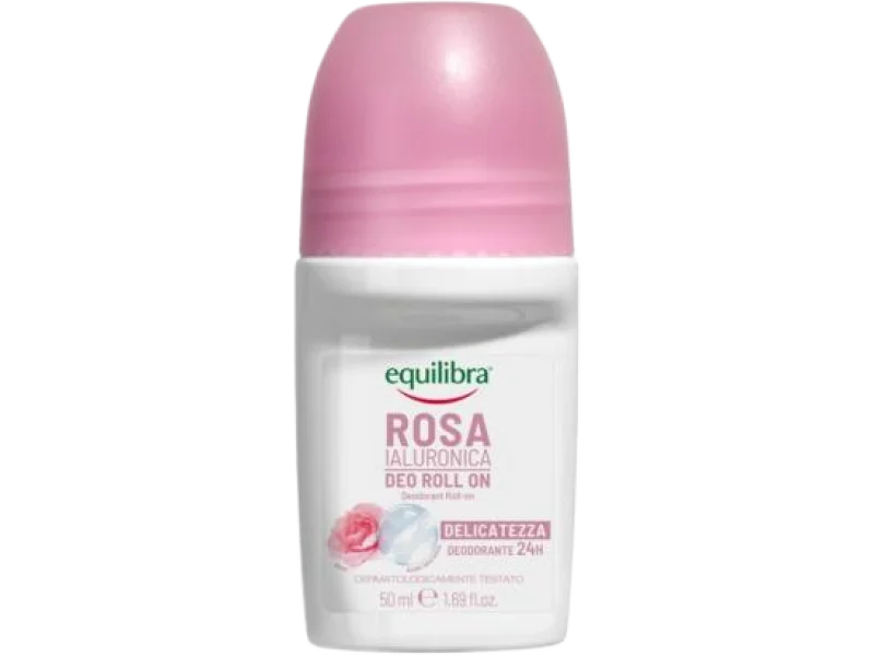 EQUILIBRA Różany dezodorant w kulce z kwasem hialuronowym, roll-on, 50 ml
