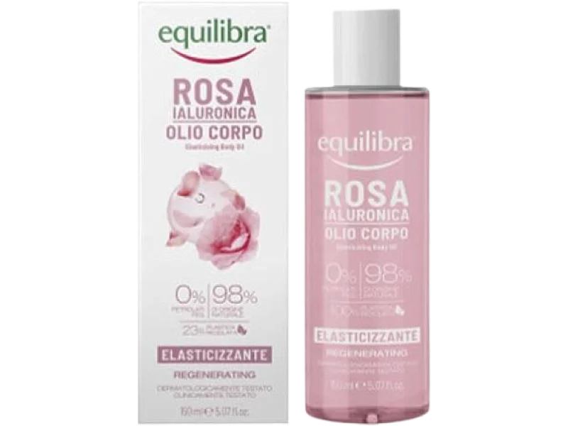 EQUILIBRA Różany olejek do ciała z kwasem hialuronowym, 150 ml