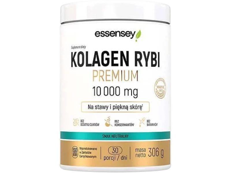 Essensey Kolagen Rybi Premium 10000 mg smak neutralny, proszek, 10000 mg, 306 g