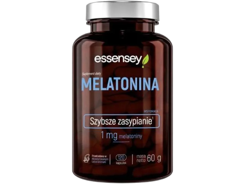 Essensey Melatonina, kapsułki, 1 mg, 120 kaps.