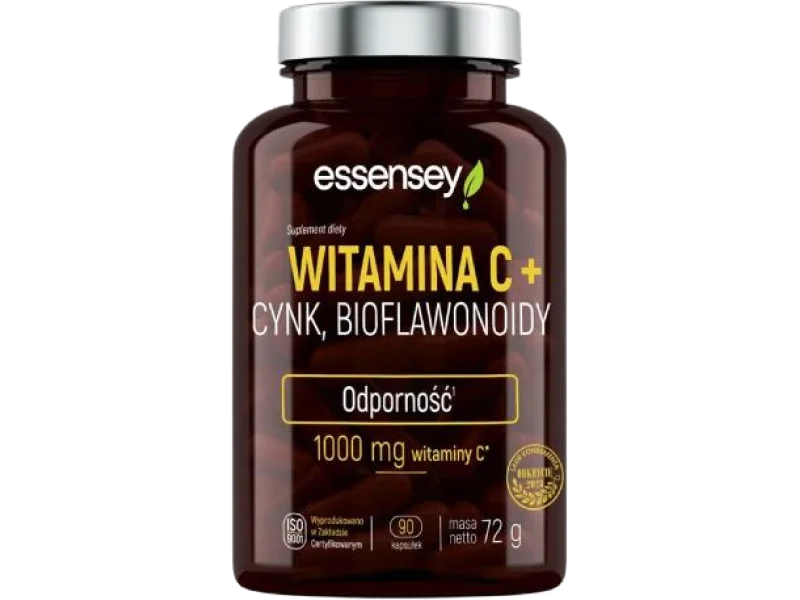 Essensey Witamina C + Cynk, Bioflawonoidy, kapsułki, 90 kaps.