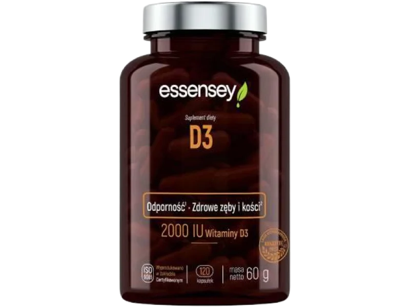 Essensey Witamina D3 2000 IU, kapsułki, 2000 IU, 120 kaps.