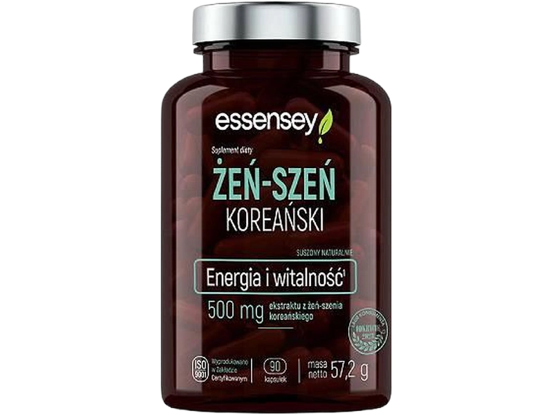 Essensey Żeń szeń koreański, kapsułki, 500 mg, 90 kaps.