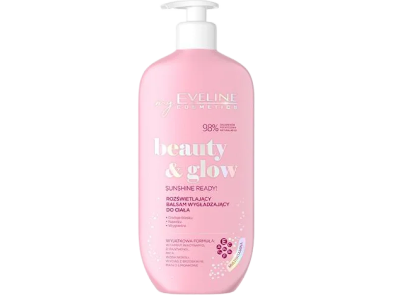 Eveline Beauty & Glow rozświetlający balsam wygładzający do ciała, 350 ml