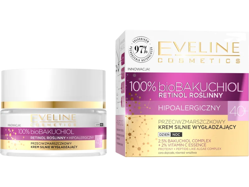 Eveline BioBakuchiol przeciwzmarszczkowy silnie wygładzający 40+, krem, 50 ml