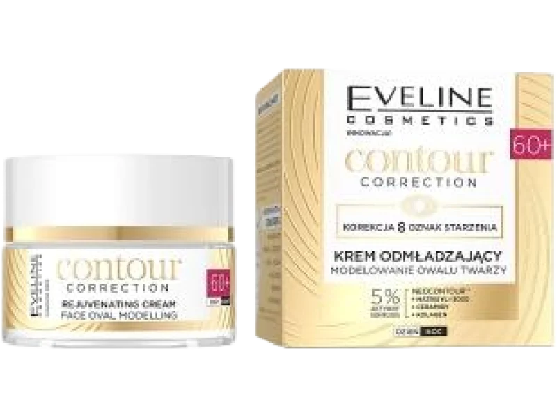 Eveline Contour Correction odmładzający, modelujący owal twarzy 60+, krem, 50 ml
