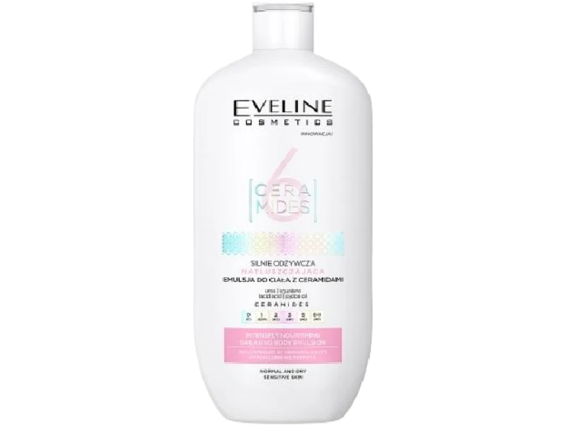 EVELINE COSMETICS 6 ceramidów silnie odżywcza natłuszczająca, emulsja, 350 ml