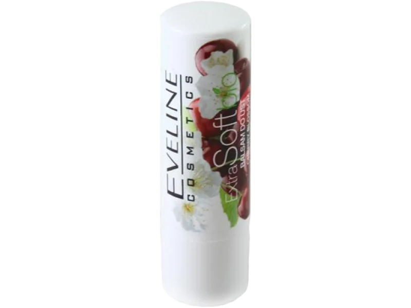 Eveline Cosmetics Extra Soft Bio, wiśniowy, balsam, 4 g