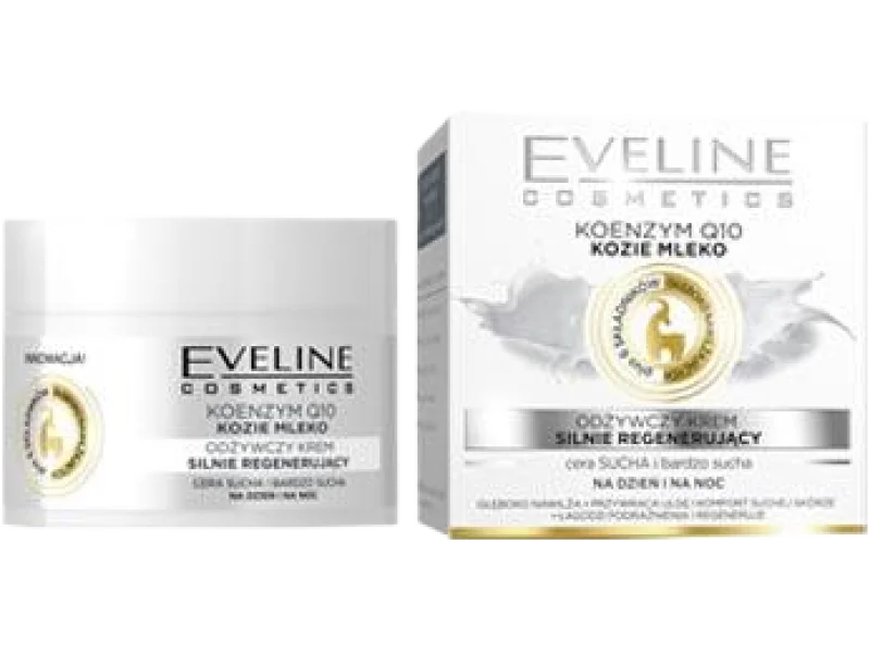 Eveline Cosmetics odżywczy krem silnie regenerujący koenzym Q10 + kozie mleko, 50 ml