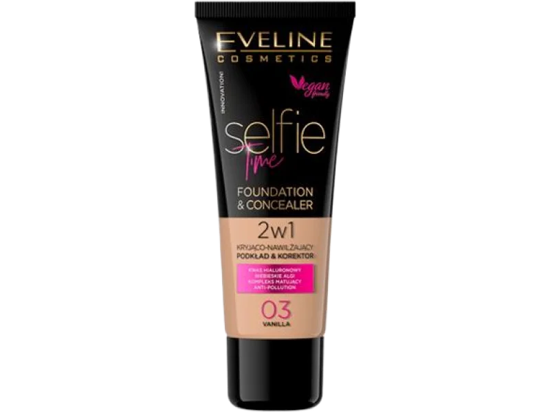 Eveline Cosmetics Selfie Time, 03 vanilla, podkład, 30 ml