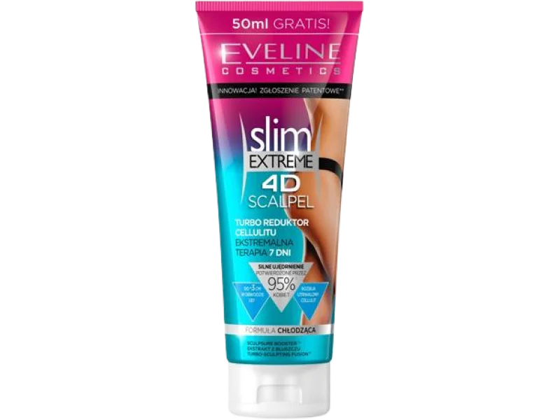 Eveline Cosmetics Slim Extreme 4D Scalpel potrójnie skoncentrowany turbo reduktor cellulitu, balsam, 250 ml