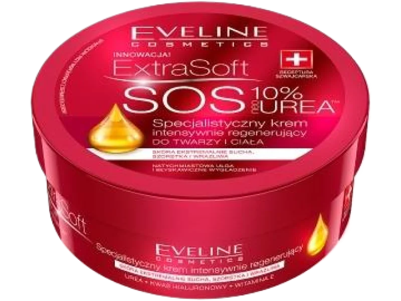 Eveline Extra Soft S.O.S. Specjalistyczny krem intensywnie regenerujący do twarzy i ciała, 200 ml