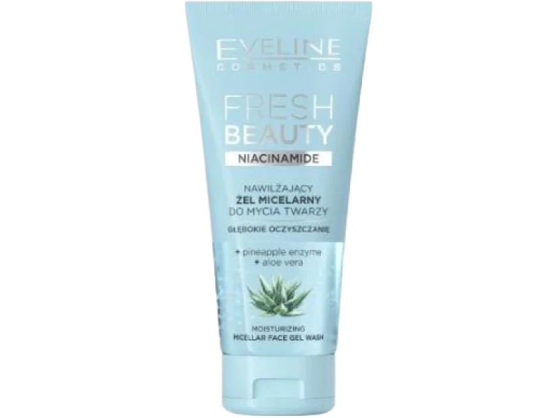 Eveline Fresh Beauty nawilżający żel micelarny do mycia twarzy z niacynamidem, 150 ml