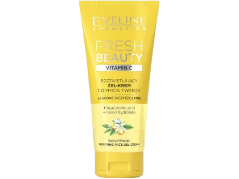 Eveline Fresh Beauty rozświetlający żel krem do mycia twarzy witamina C, 150 ml