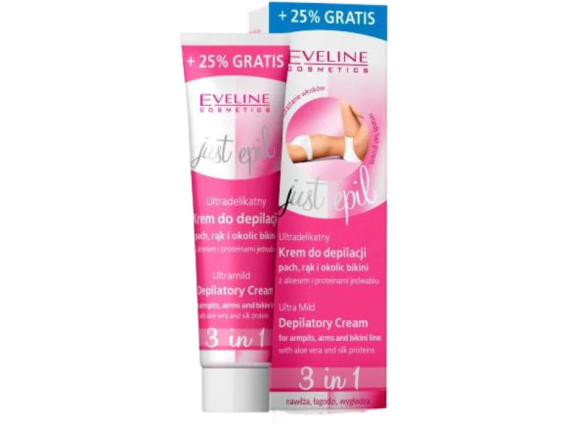 EVELINE Just Epil 3w1 Ultradelikatny krem do depilacji pach rąk i okolic bikini, 125 ml
