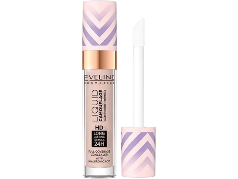 Eveline Liquid Camouflage wodoodporny korektor kamuflujący z kwasem hialuronowym, 7,5 ml
