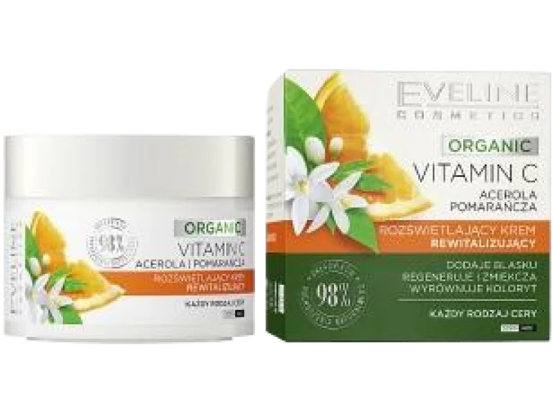 EVELINE Organic Vitamin C rozświetlający rewitalizujący, krem, 50 ml
