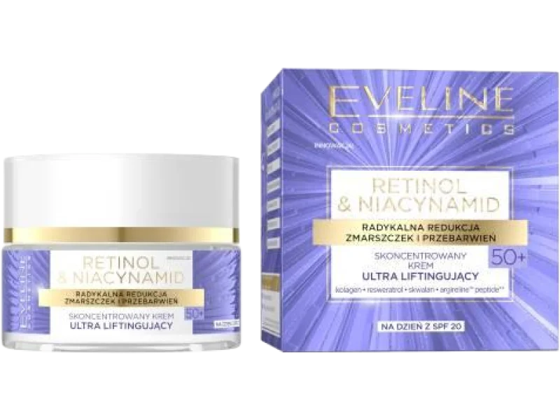 EVELINE Retinol & Niacynamid Skoncentrowany krem ultraliftingujący na dzień 50+, 50 ml