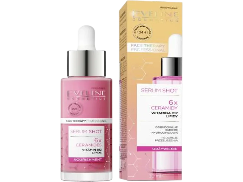 EVELINE Serum Shot Kuracja odżywcza – 6x ceramidy, 30 ml