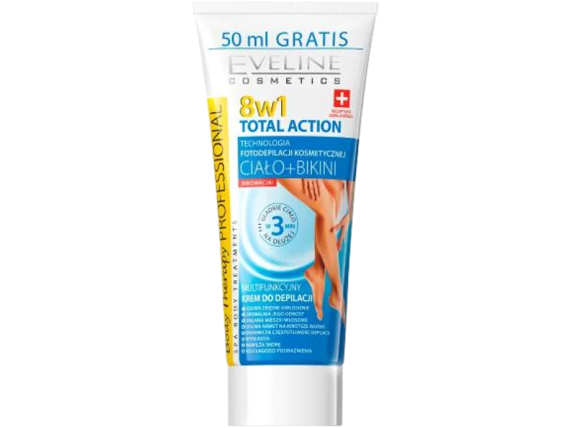 EVELINE TOTAL ACTION Krem do depilacji 8w1, 200 ml