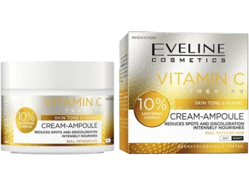 EVELINE Witamina C Therapy Krem-Ampułka rozświetlający, 50 ml
