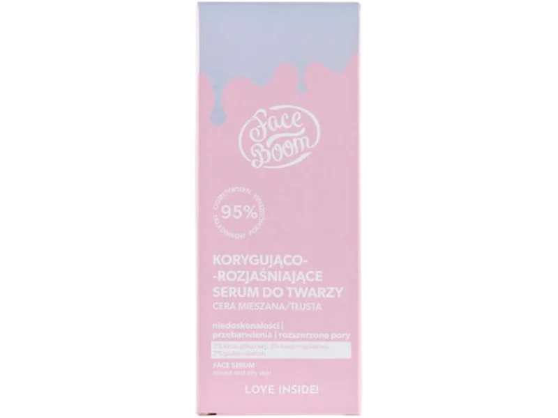 Face Boom korygująco-rozjaśniające serum do twarzy Olśniewający Innowator, 30 ml