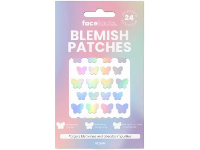 Face Facts Blemish Patches Plastry na wypryski Holograficzne Motylki, plaster, 24 szt.