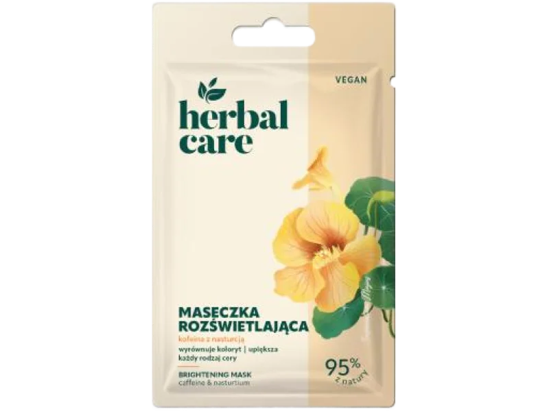 Farmona Herbal Care maseczka rozświetlająca do twarzy kofeina z nasturcją, maska do twarzy, 7 g