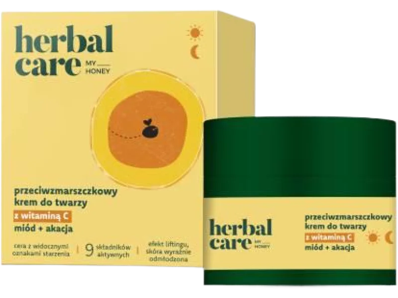 FARMONA HERBAL CARE My Honey Przeciwzmarszczkowy krem do twarzy z witaminą C, 50 ml