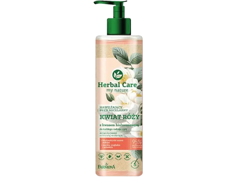 Farmona Herbal Care My Nature nawilżający płyn micelarny kwiat róży z kwasem hialuronowym, 400 ml