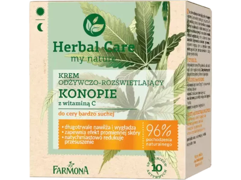 Farmona Herbal Care odżywczo-rozświetlający konopie z witaminą C, krem, 50 ml