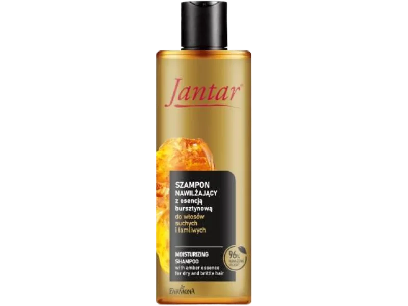 FARMONA JANTAR Szampon nawilżający z esencją bursztynową do włosów suchych i łamliwych, 300 ml