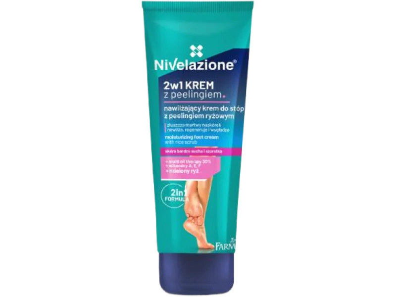 FARMONA NIVELAZIONE Nawilżający krem do stóp z peelingiem ryżowym, 100 ml
