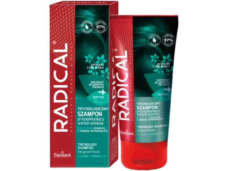 FARMONA RADICAL Trychologiczny szampon przyspieszający porost włosów, 200 ml